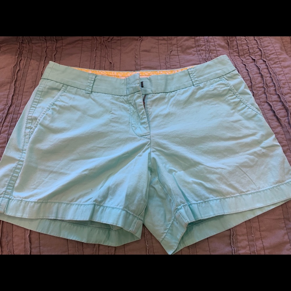 J. crew light aqua chino shorts size 8
